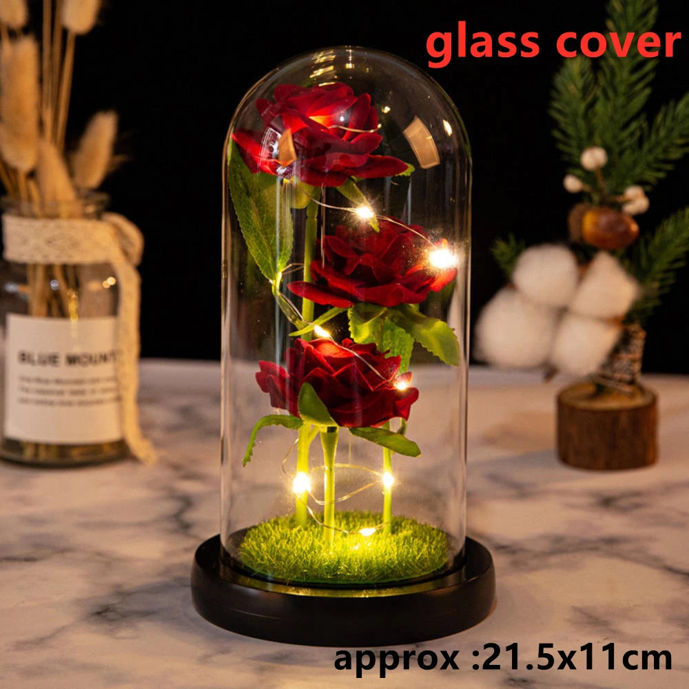 Trois Roses Artificielles LED Galaxy