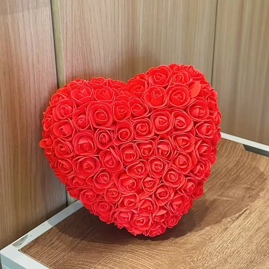 Rose artificielle 3D en forme de cœur – 15 cm