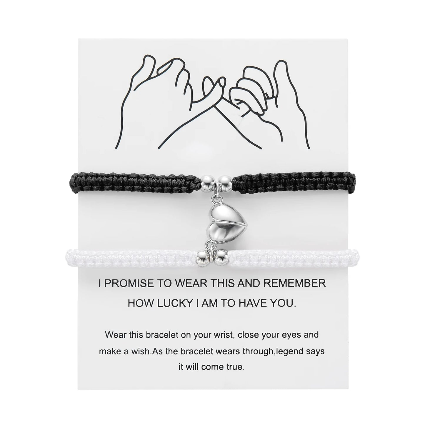 Bracelet magnétique cœur fait main pour femme et homme