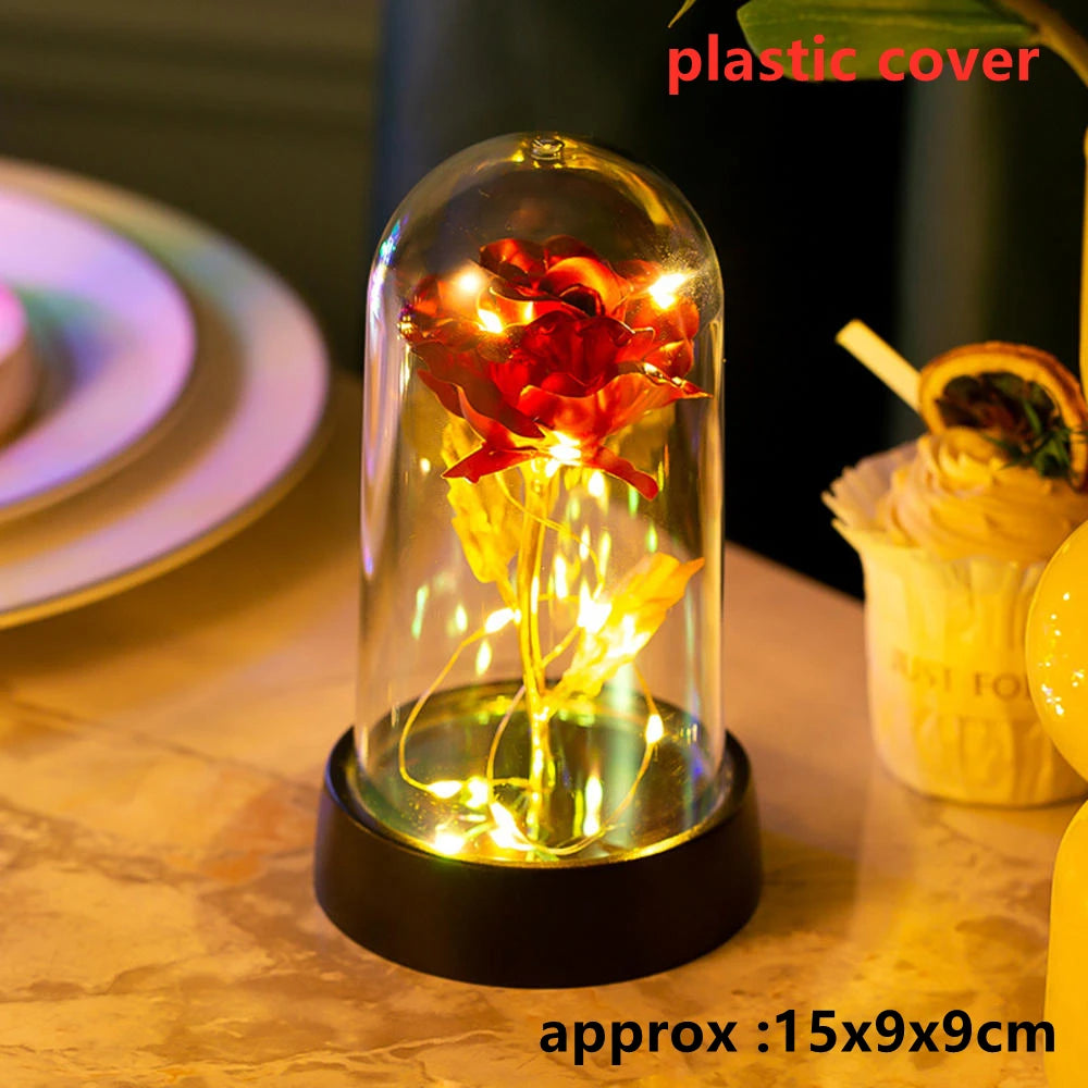 Trois Roses Artificielles LED Galaxy