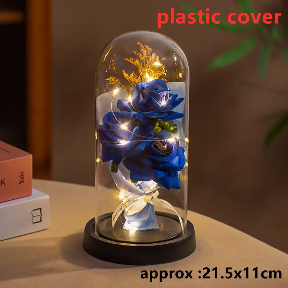 Trois Roses Artificielles LED Galaxy