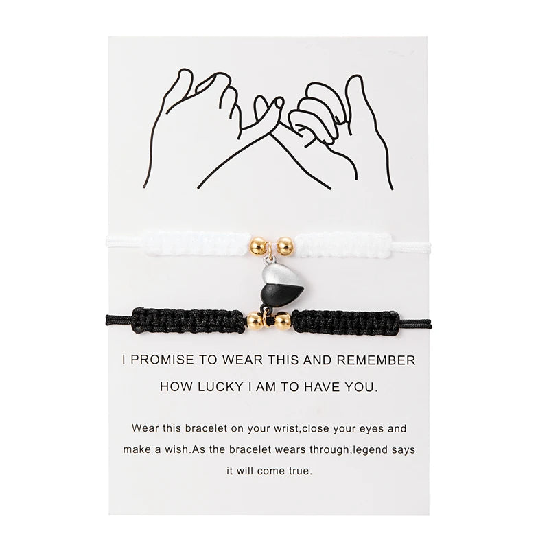 Bracelet magnétique cœur fait main pour femme et homme