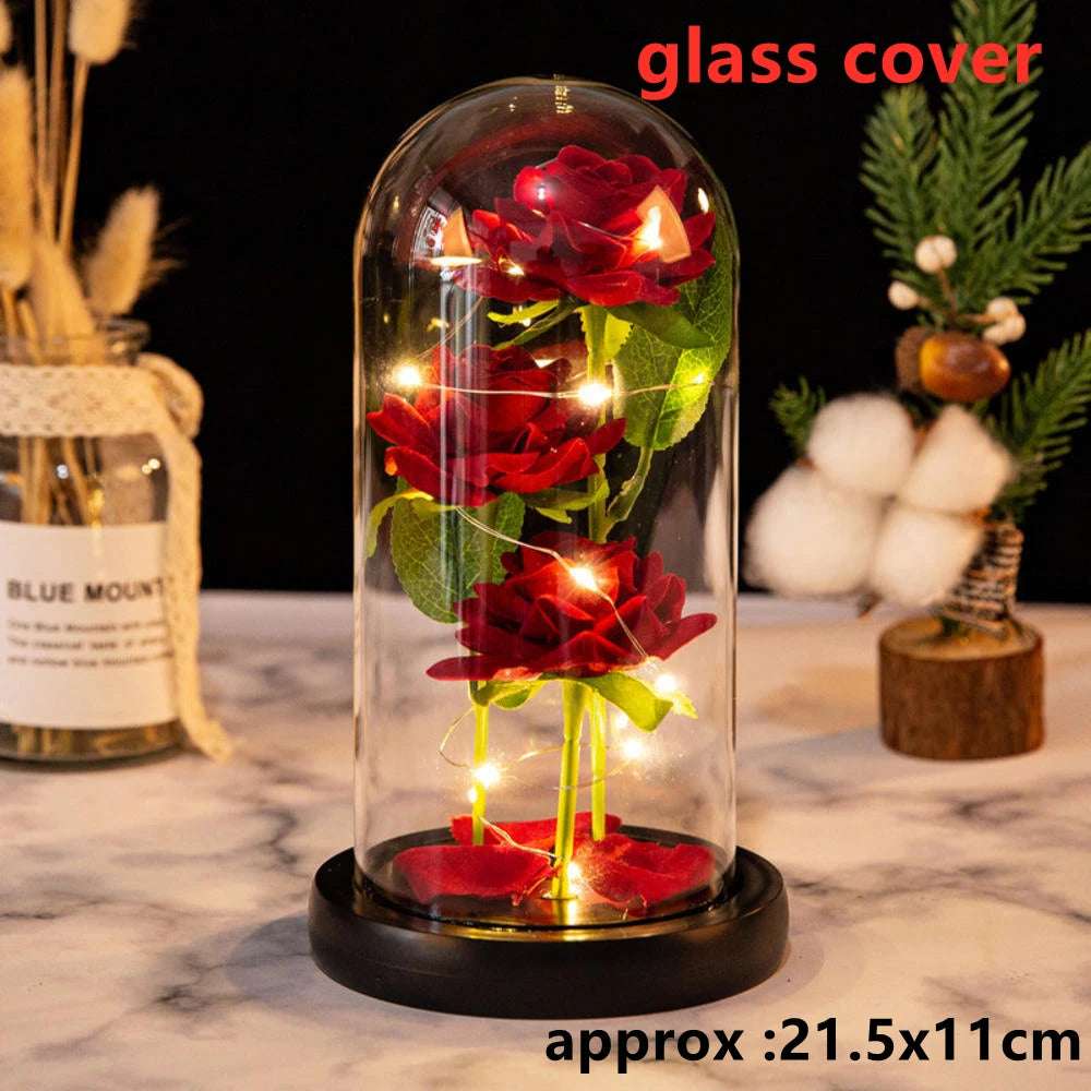 Trois Roses Artificielles LED Galaxy