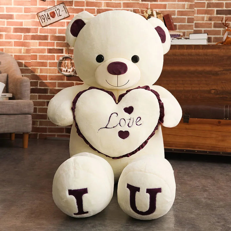 Peluche Ours Géant 100 cm “I LOVE YOU” – Grande et Adorable